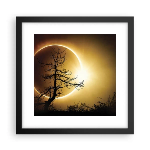 Poster in einem schwarzem Rahmen - Totale Finsternis - 30x30 cm