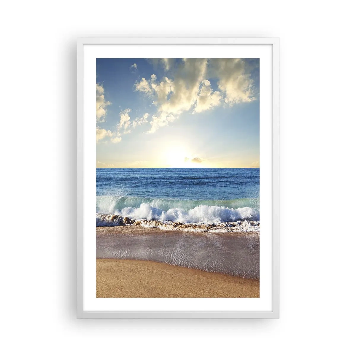 Poster in einem weißen Rahmen - Bewegung und Stille zugleich - 50x70 cm