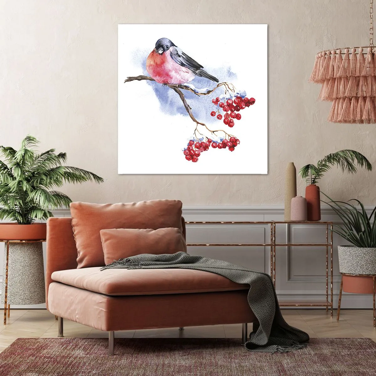 Bild auf Leinwand - Leinwandbild - Winter in Farbe - 50x50 cm