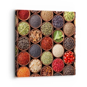 Bild auf Leinwand - Leinwandbild - Alle Aromen der Welt - 30x30 cm