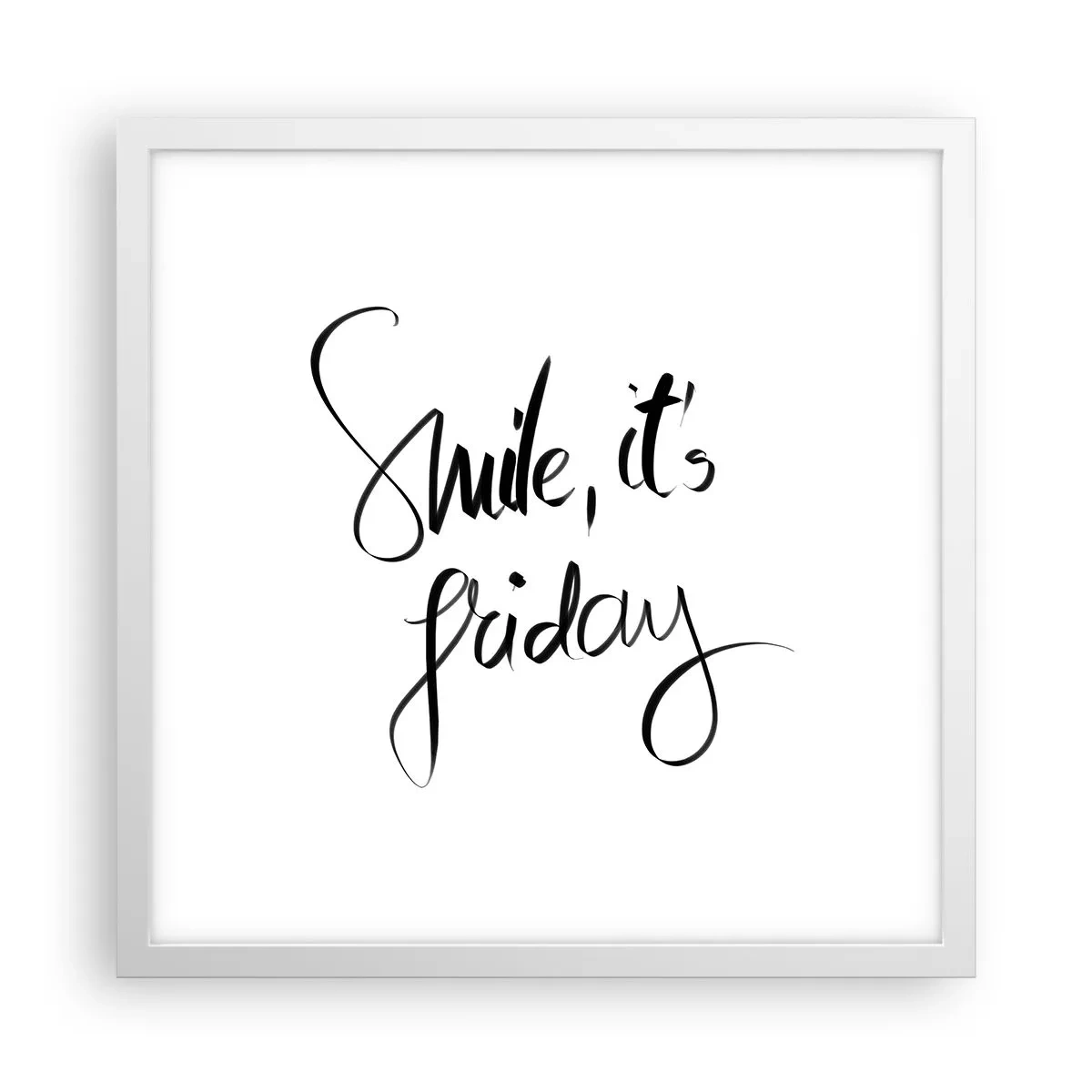 Poster in einem weißen Rahmen - Echte Freude - 40x40 cm