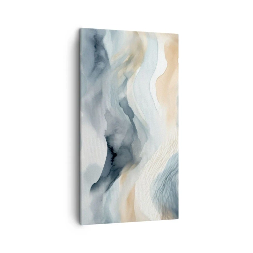 Bild auf Leinwand - Leinwandbild - Verschneite und neblige Abstraktion - 45x80 cm