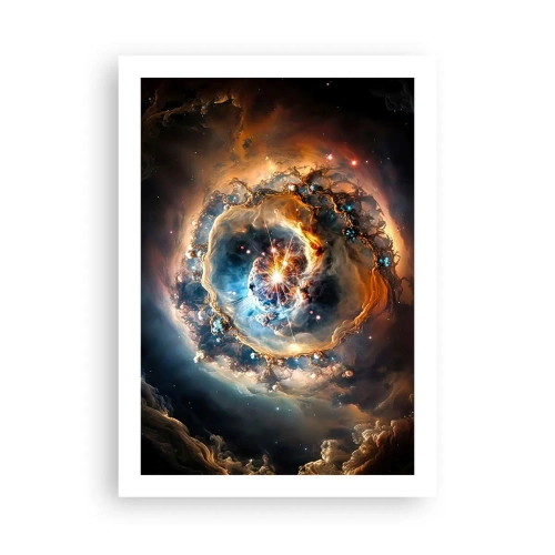 Poster - Eine kosmische Explosion aus Licht und Energie im galaktischen Raum. - 50x70cm - Anfang - Moderne Wanddekoration für Wohnzimmer und Schlafzimmer ARTTOR
