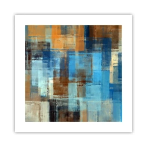Poster - Durch den blauen Schleier - 40x40 cm