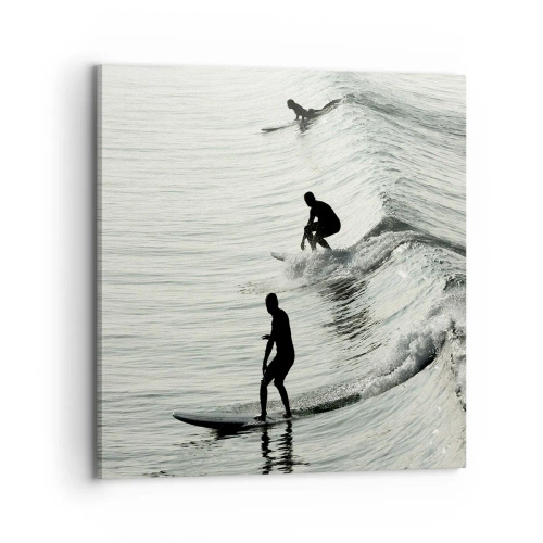 Bild auf Leinwand - Leinwandbild - Gegen die Welle - 70x70 cm