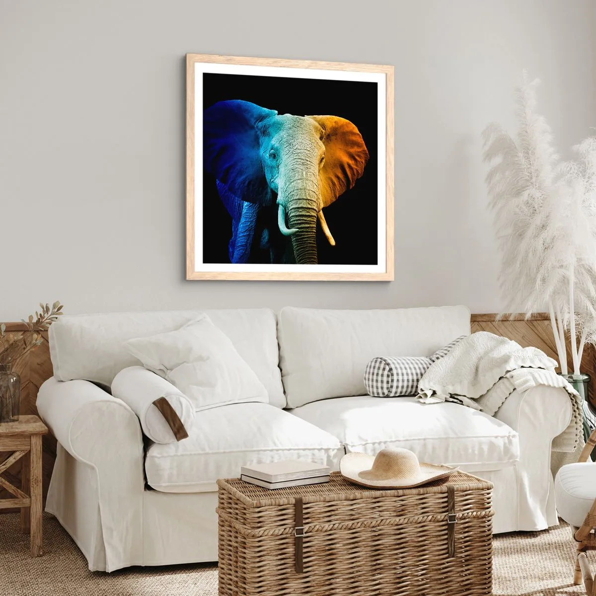 Poster in einem Rahmen aus heller Eiche - Exzentrisch, kein Verrückter - 40x40 cm