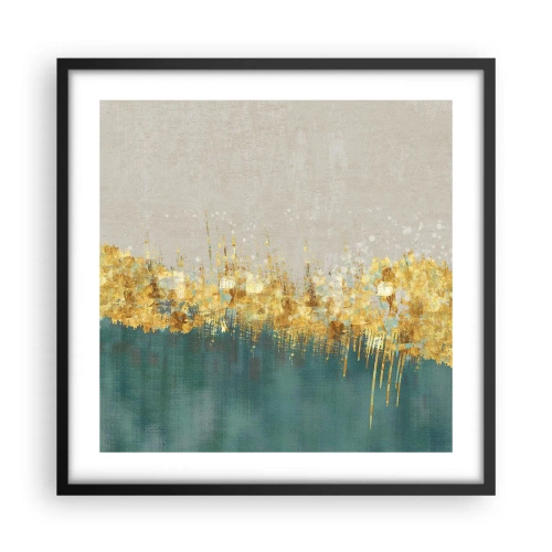 Poster in einem schwarzem Rahmen - Goldener Rand - 50x50 cm