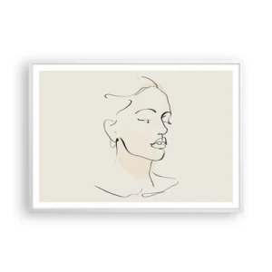 Poster in einem weißen Rahmen - Eine bestimmte Linie - 100x70 cm