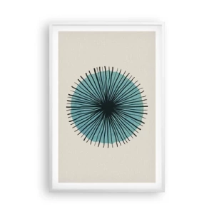Poster in einem weißen Rahmen - Strahlend im Blau - 61x91 cm
