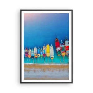 Poster in einem schwarzem Rahmen - Aus der Vogelperspektive - 70x100 cm