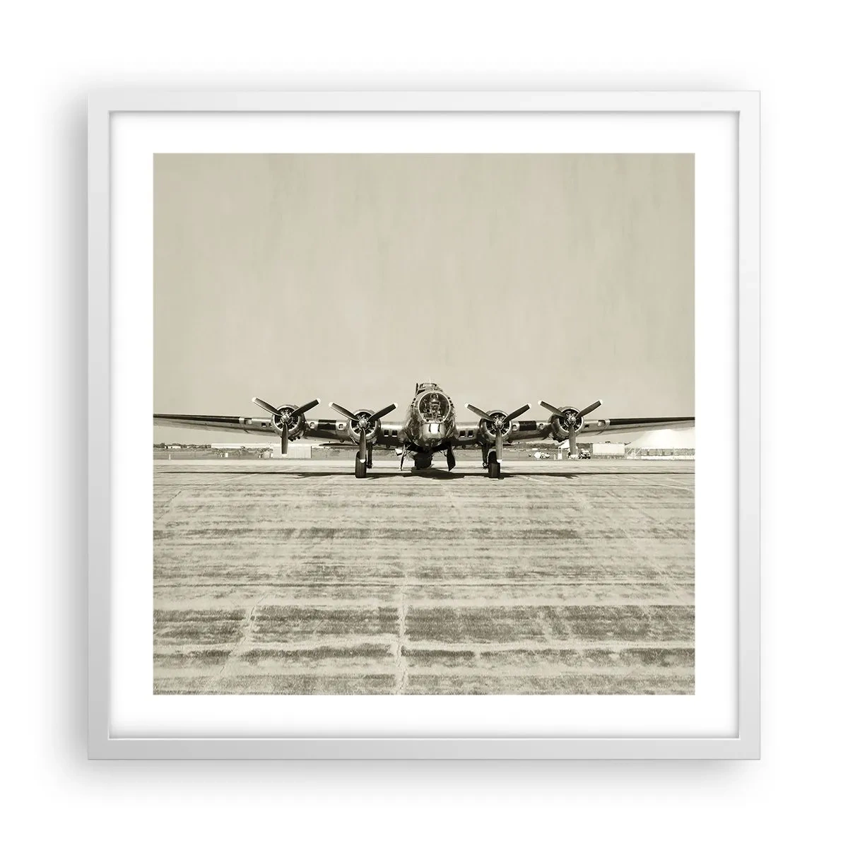 Poster in einem weißen Rahmen - Wie immer bereit - 50x50 cm