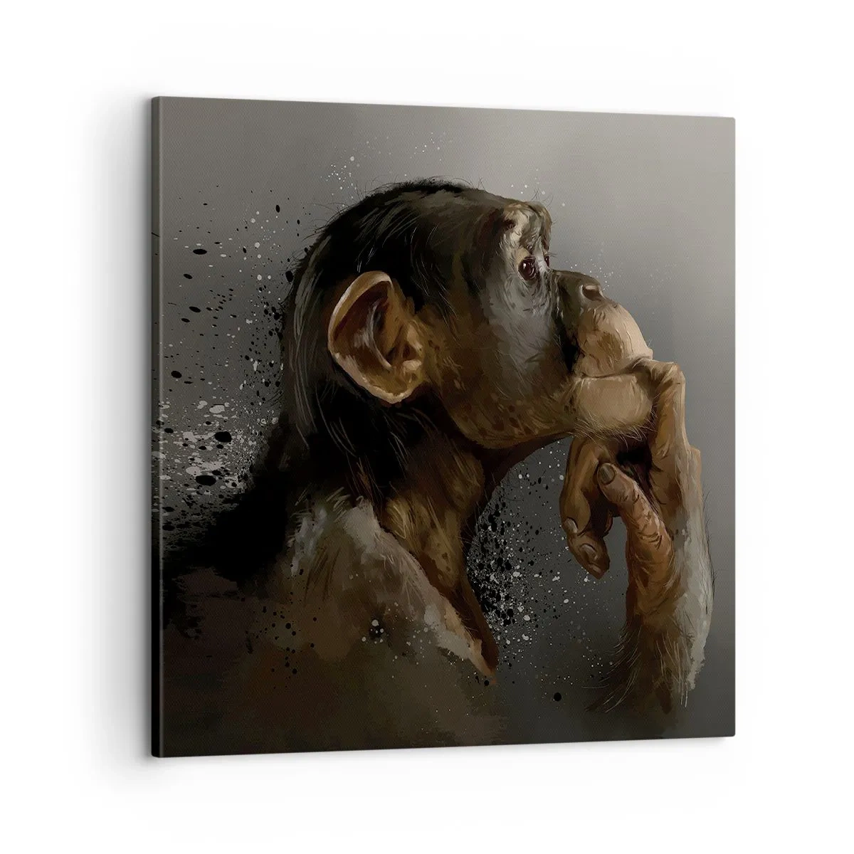 Bild auf Leinwand - Leinwandbild - Sicherlich ein Denker - 60x60 cm