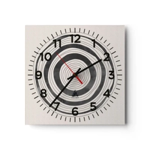 Wanduhr - Glasuhr - Wichtig ist, was dazwischen liegt - 40x40 cm