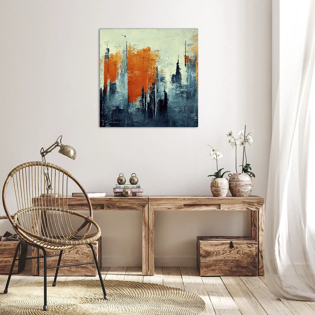 Bild auf Leinwand - Leinwandbild - Moderne Landschaft - 30x30 cm