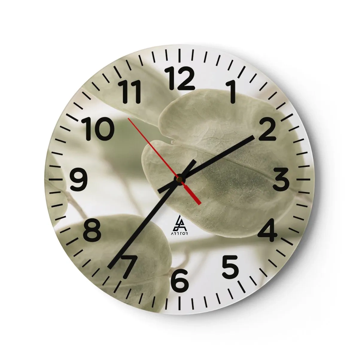 Wanduhr - Glasuhr - Am Anfang waren Blätter... - 30x30 cm