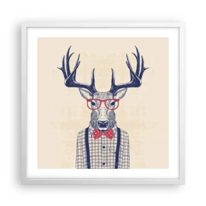 Poster in einem weißen Rahmen - Eine lustige Extravaganz - 50x50 cm