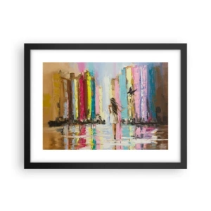 Poster in einem schwarzem Rahmen - Folge mir - 40x30 cm