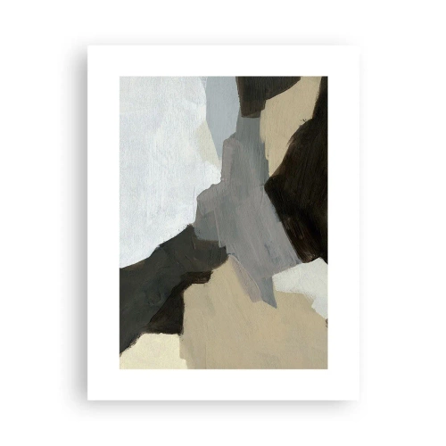 Poster - Abstraktion: Scheideweg des Graus - 30x40 cm