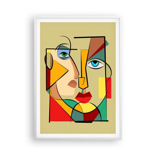 Poster in einem weißen Rahmen - Passendes Paar - 70x100 cm