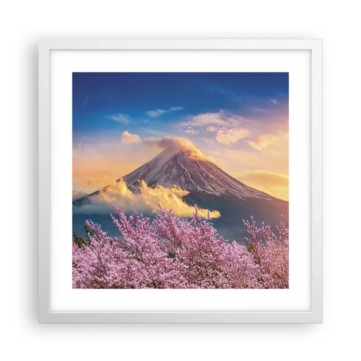 Poster in einem weißen Rahmen - Japanische Heiligkeit - 40x40 cm