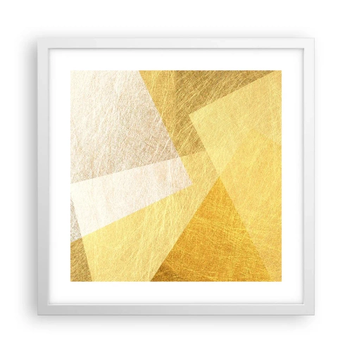 Poster in einem weißen Rahmen - Geometriewetter - 40x40 cm