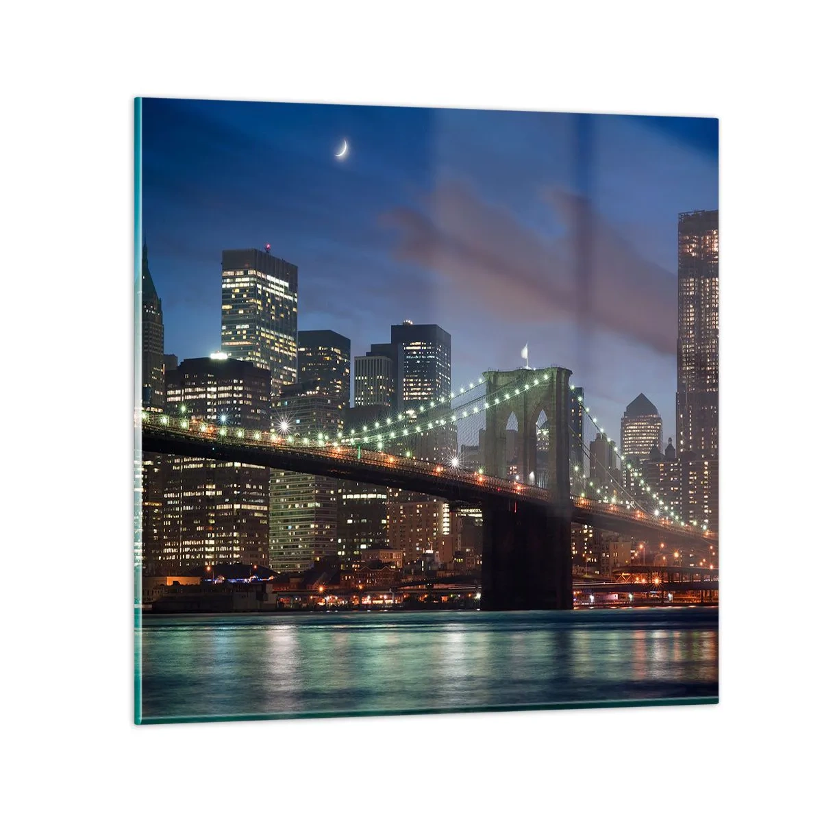 Glasbild - Bild auf glas - Leuchtende Nacht - 60x60 cm