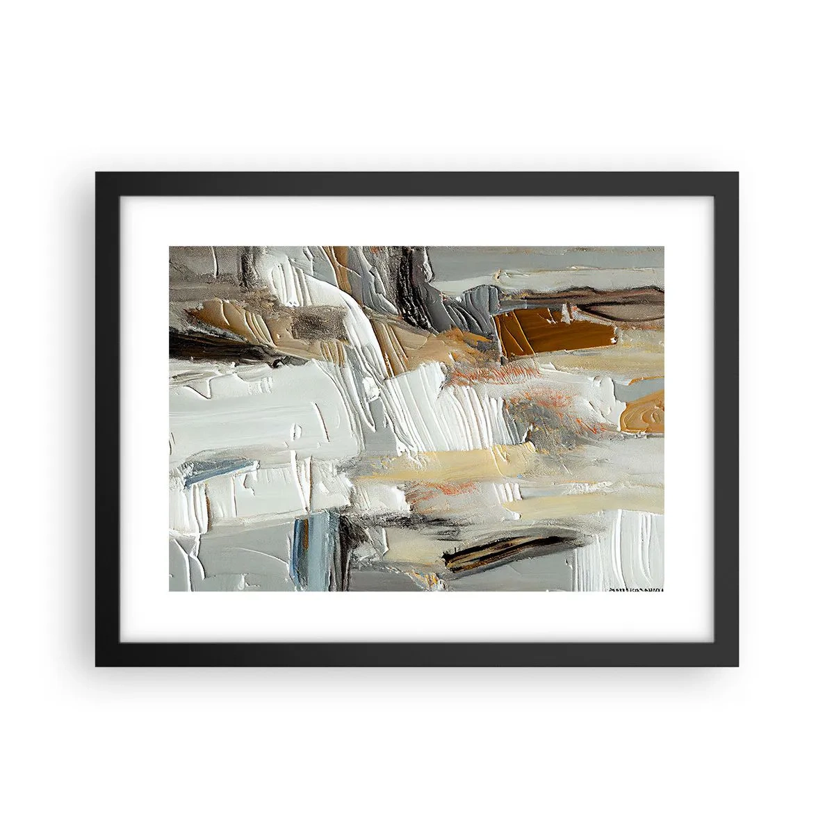 Poster in einem schwarzem Rahmen - Bunte Schichten - 40x30 cm
