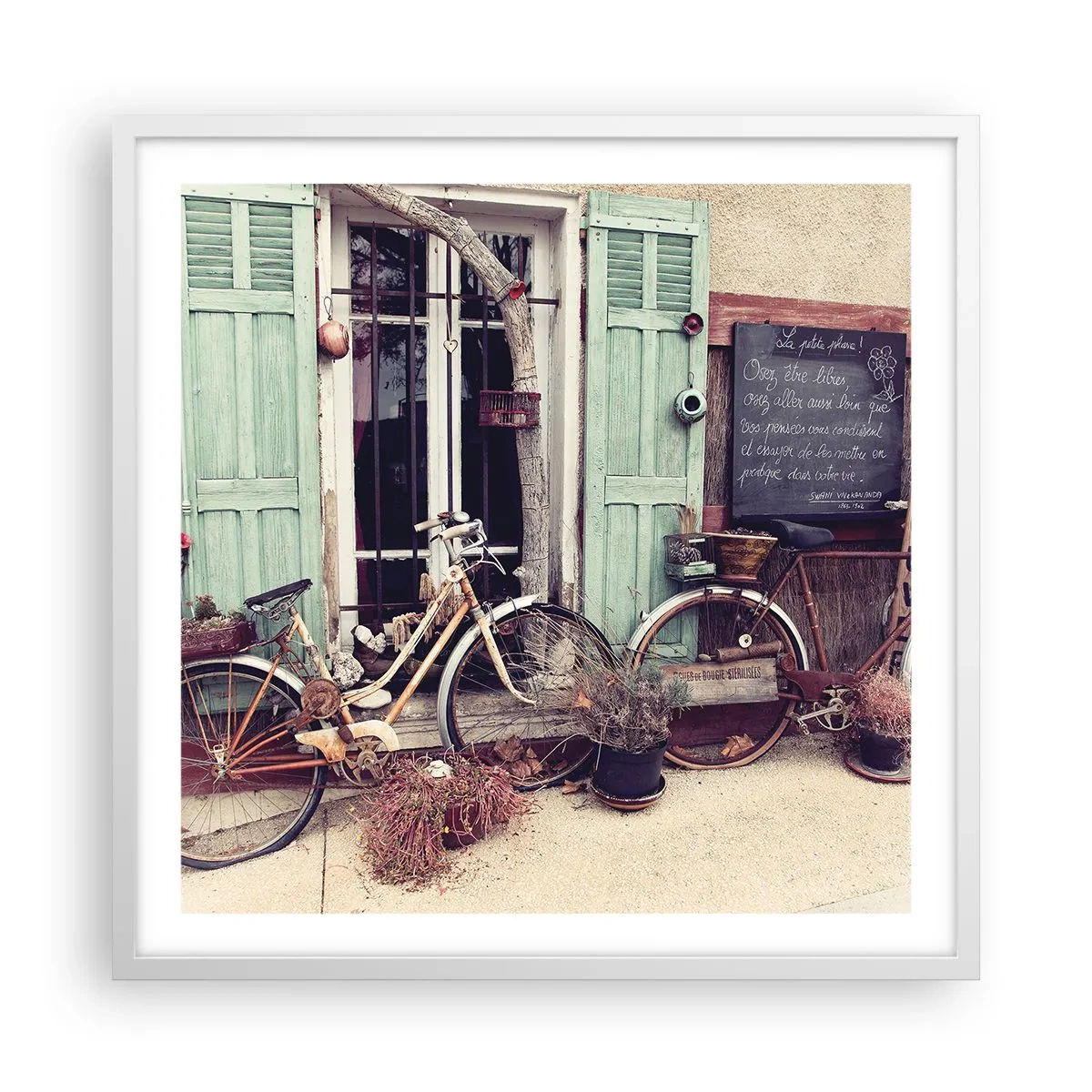 Poster in einem weißen Rahmen - Es lebe die Provinz - 60x60 cm