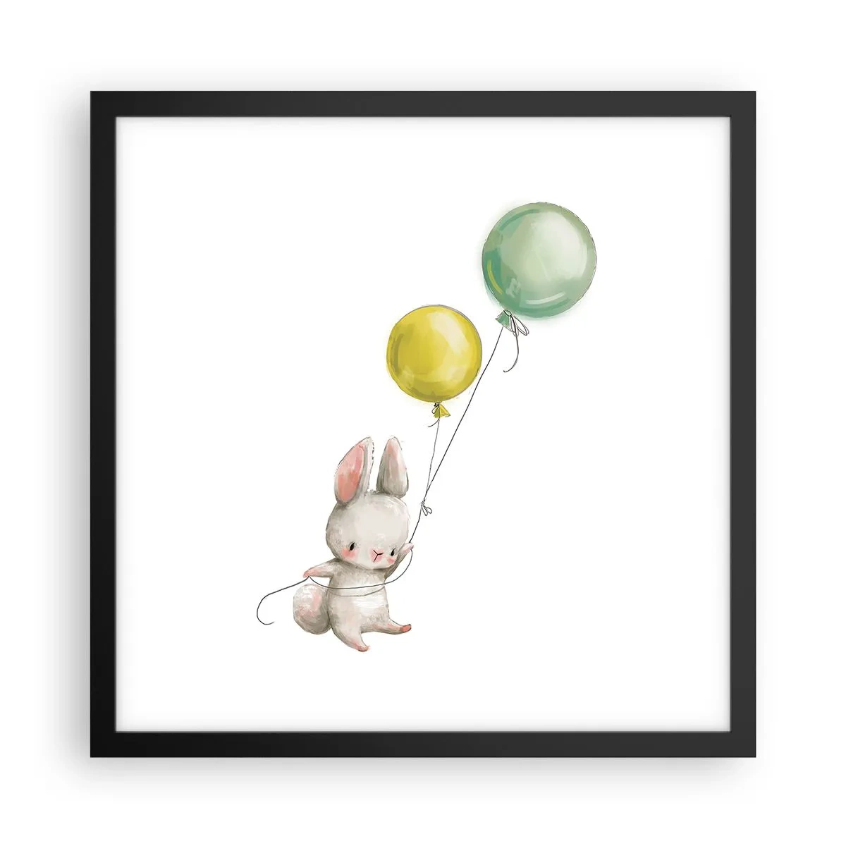 Poster in einem schwarzem Rahmen - Ich werde auch fliegen! - 40x40 cm