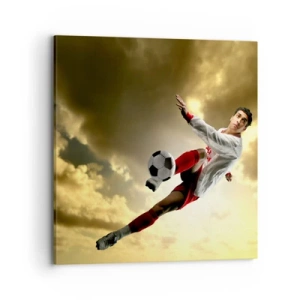 Bild auf Leinwand - Leinwandbild - Fußballhimmel - 70x70 cm