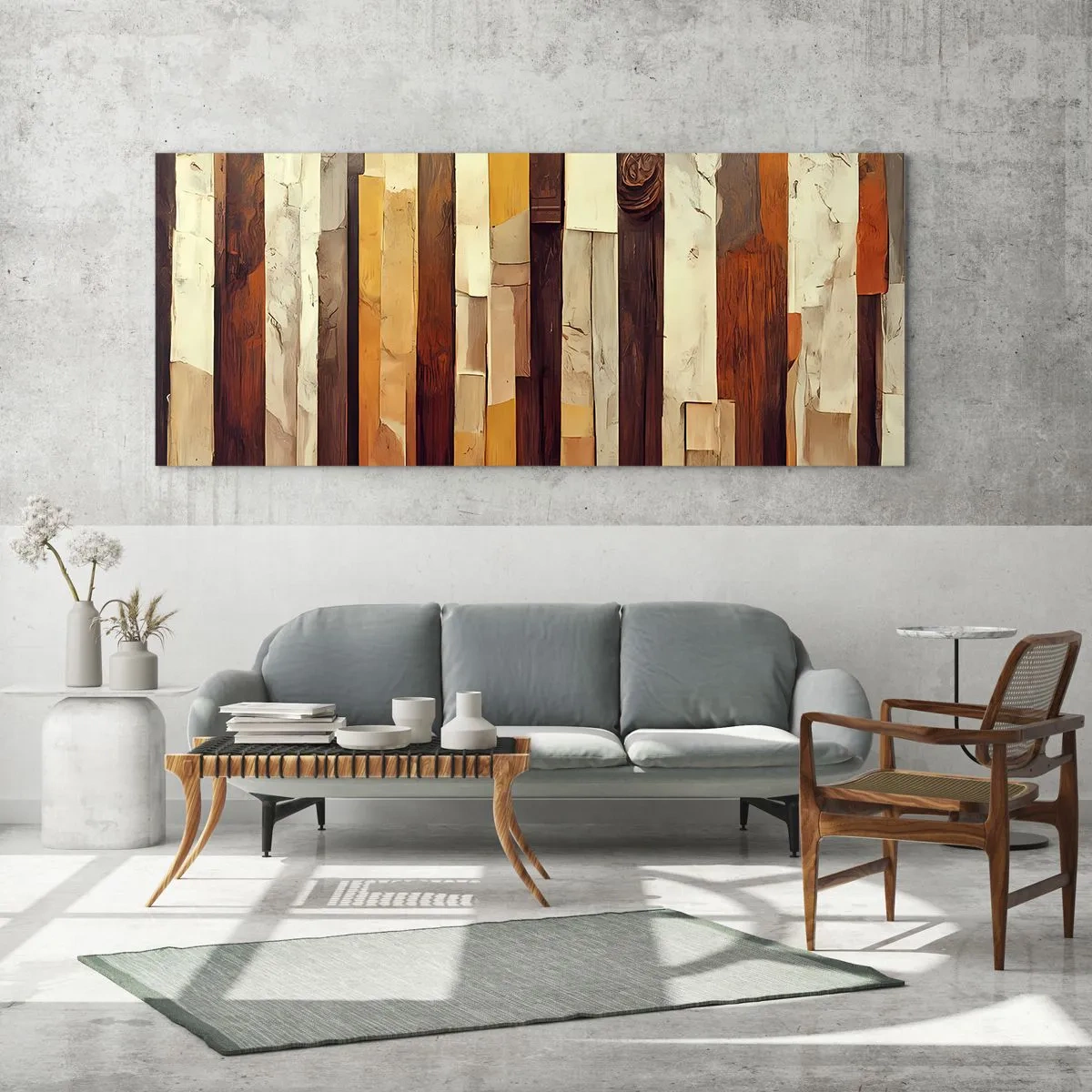 Glasbild - Bild auf glas - Hymne der Waldbäume - 100x40 cm
