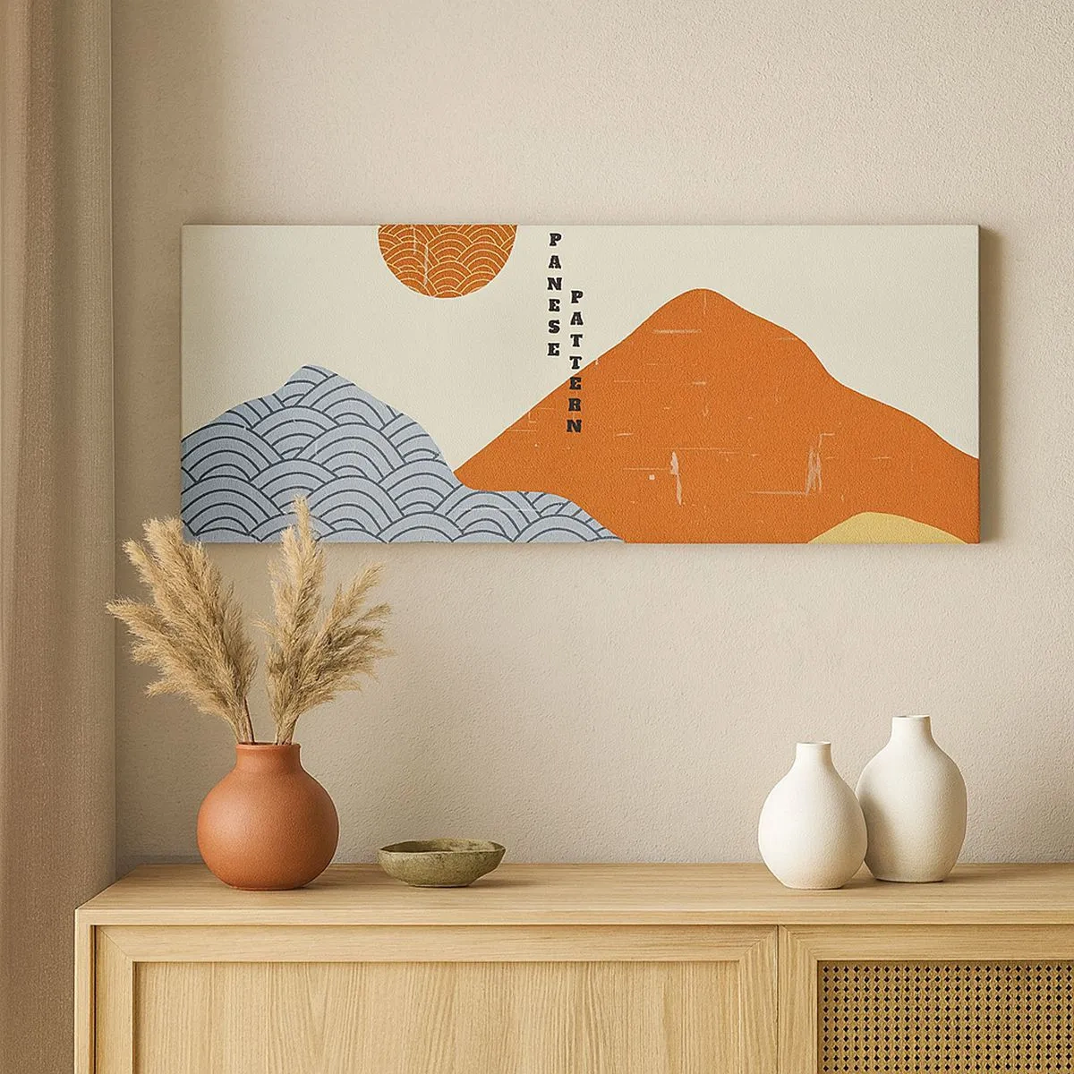 Bild auf Leinwand - Leinwandbild - Im japanischen Geist - 100x40 cm