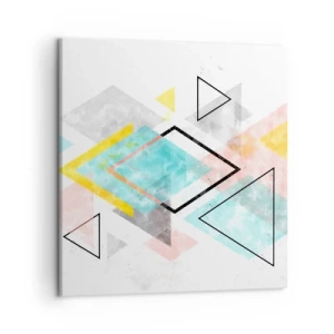Bild auf Leinwand - Leinwandbild - Geometrisches Spiel - 50x50 cm