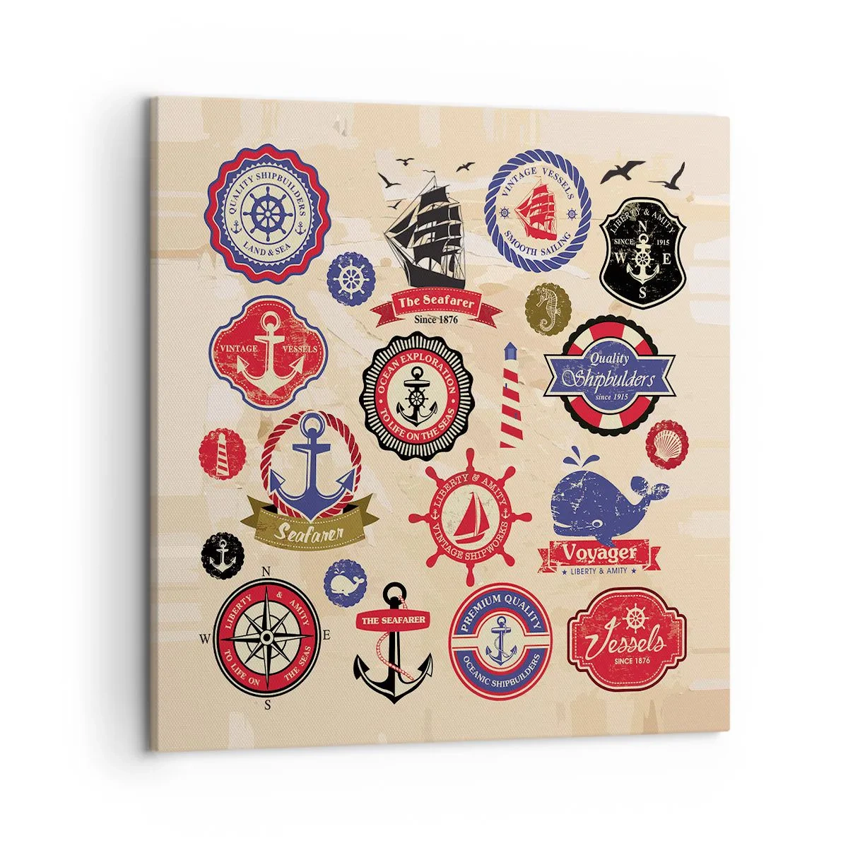 Bild auf Leinwand - Leinwandbild - Segelbruderschaft - 50x50 cm