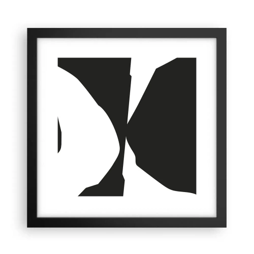 Poster in einem schwarzem Rahmen - Positiv negativ - 30x30 cm
