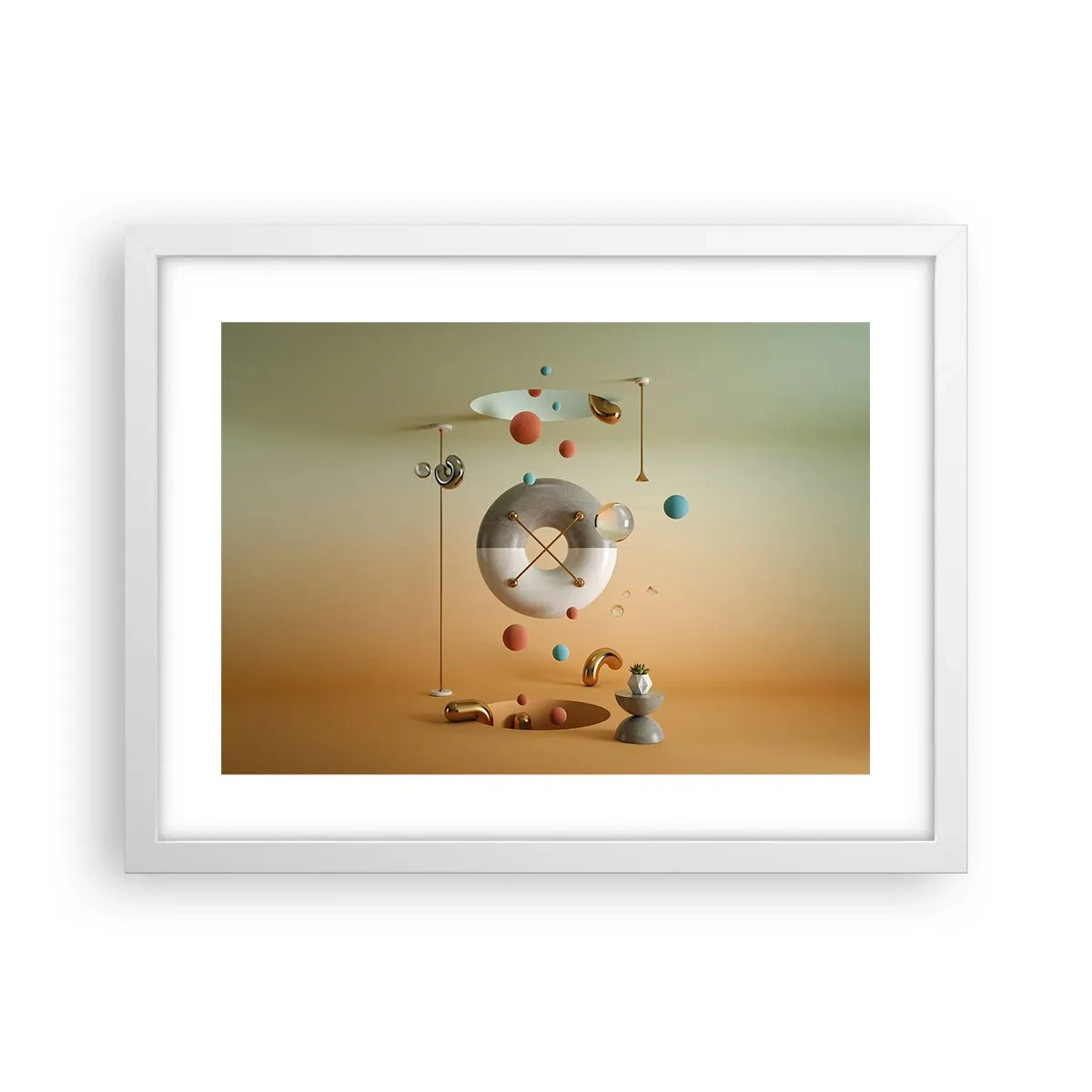 Poster in einem weißen Rahmen - Alles kann passieren - 40x30 cm