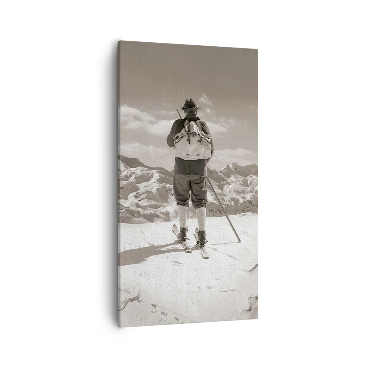 Bild auf Leinwand - Leinwandbild - Und die Berge bleiben unverändert - 55x100 cm