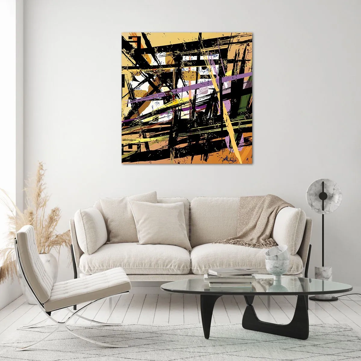 Glasbild - Bild auf glas - Ein scharfer Schnitt - 60x60 cm