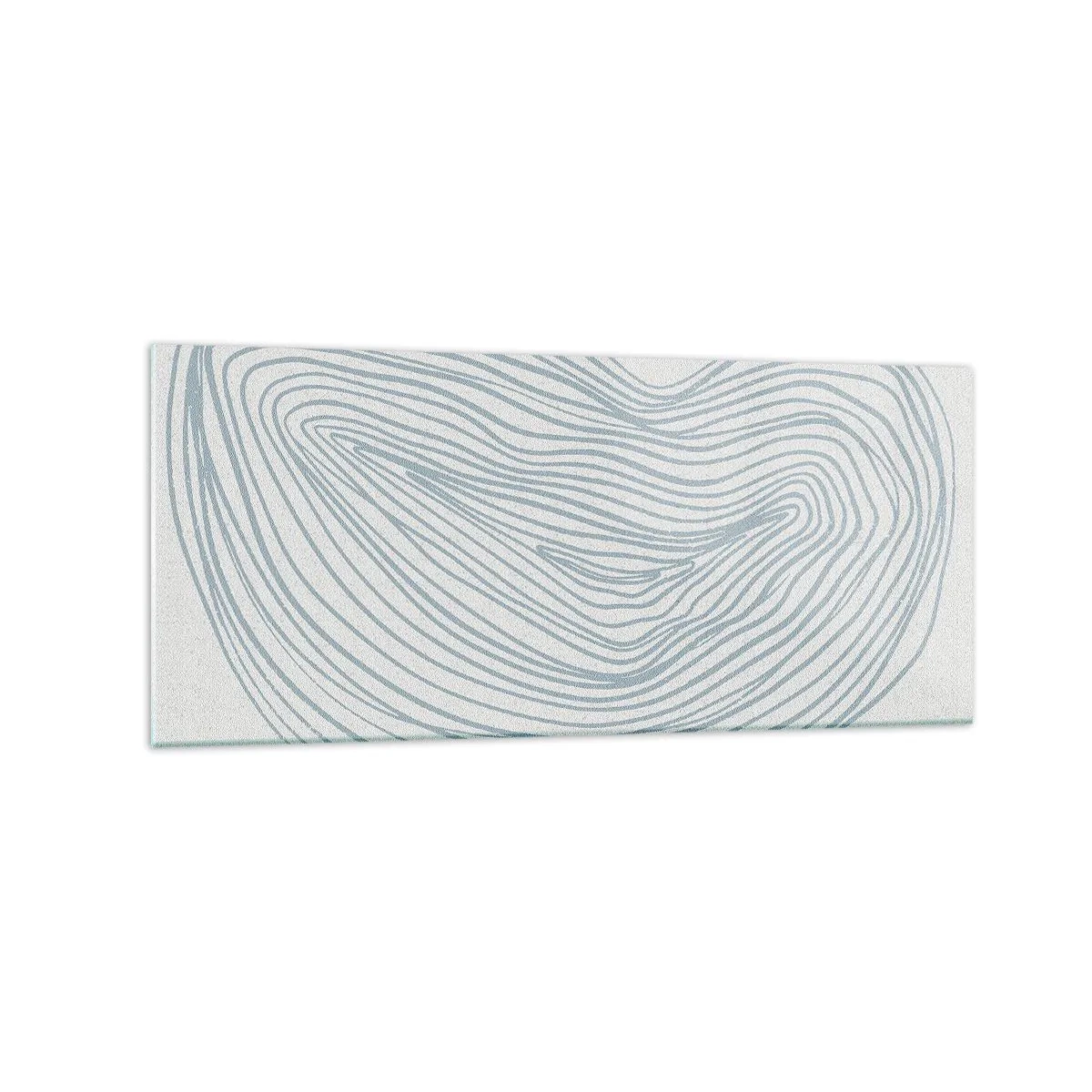 Glasbild - Bild auf glas - Abstraktes Wellenmotiv in zartem Blau - 120x50cm - Das Lächeln der Wassertropfen - Moderne Wanddekoration für Wohnzimmer und Schlafzimmer ARTTOR