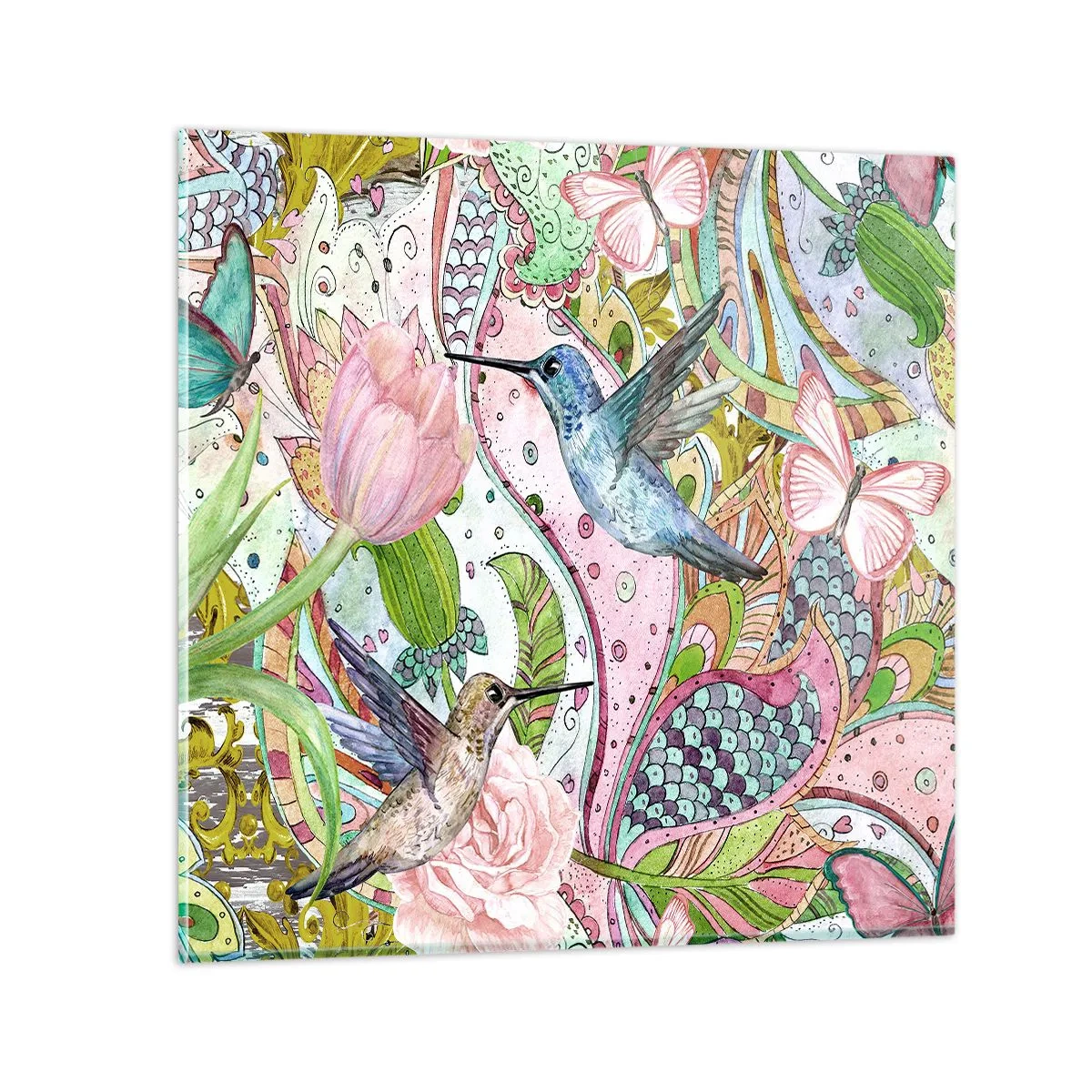 Glasbild - Bild auf glas - Verstrickt in Weinreben - 50x50 cm