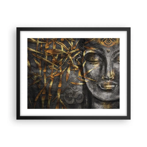 Poster in einem schwarzem Rahmen - Fühle den Frieden - 50x40 cm