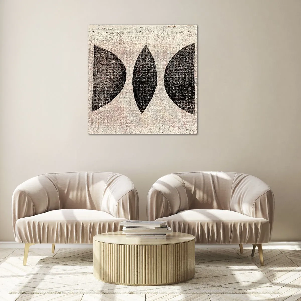 Glasbild - Bild auf glas - Ethnische Abstraktion - 70x70 cm