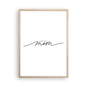 Poster in einem Rahmen aus heller Eiche - Große Emotionen - 50x70 cm