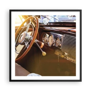 Poster in einem schwarzem Rahmen - Ein Hauch von Luxus aus der Vergangenheit - 60x60 cm