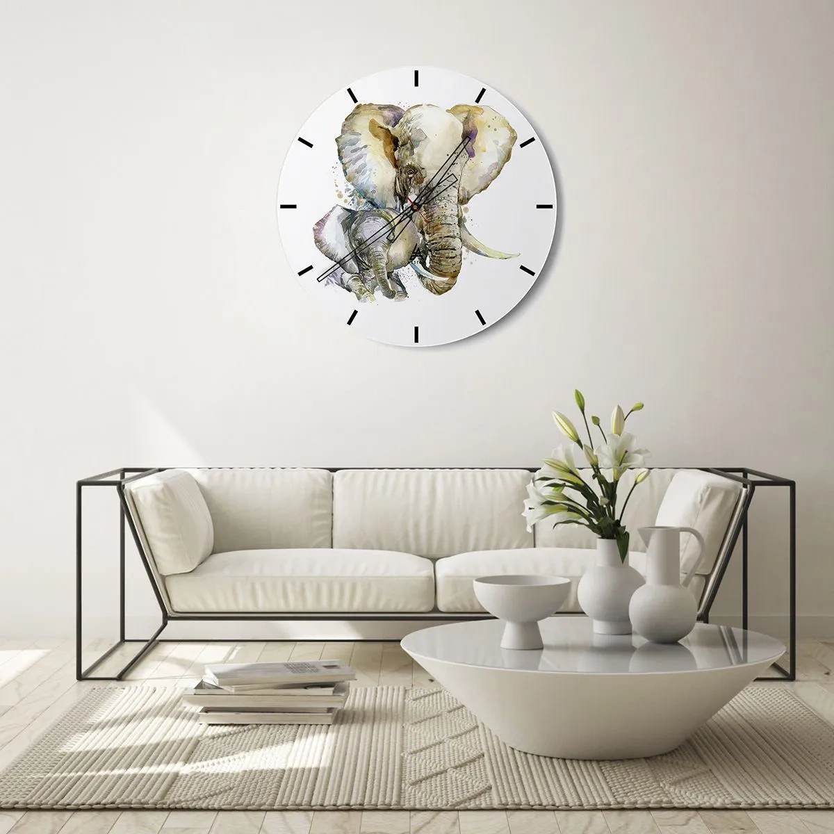 Wanduhr - Glasuhr - Mama ist kein Zuhause - 30x30 cm
