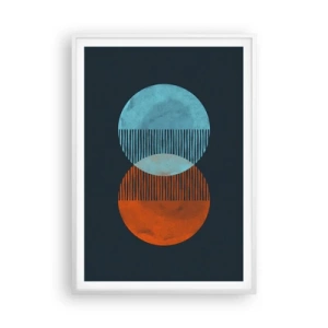 Poster in einem weißen Rahmen - Astronomische Fantasie - 70x100 cm