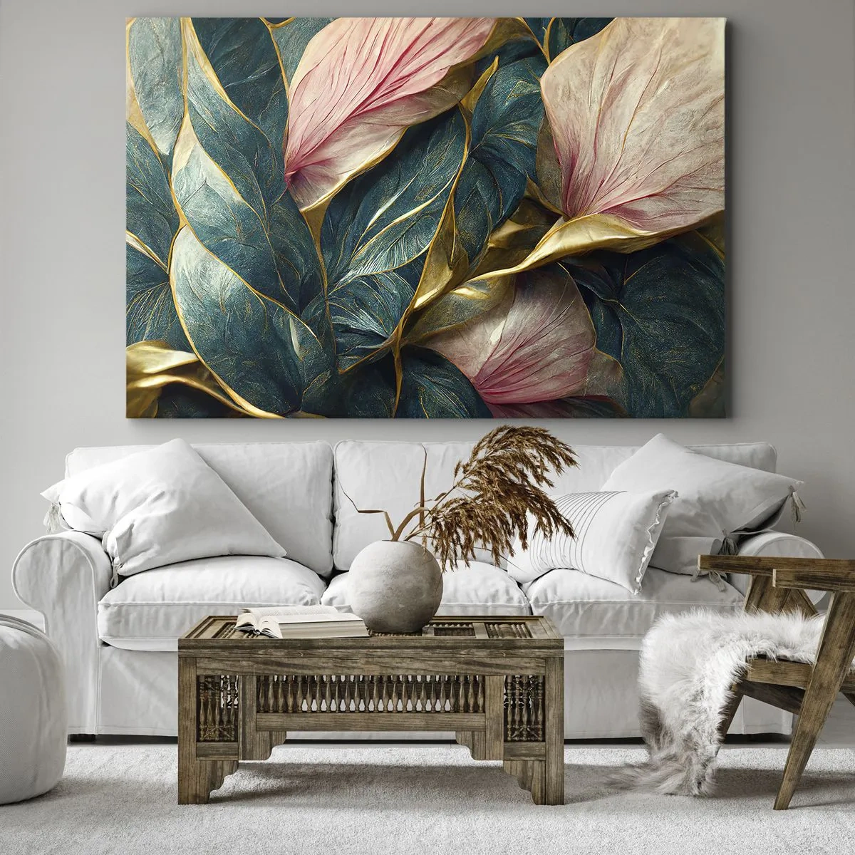 Bild auf Leinwand - Leinwandbild - Natürliche Eleganz und Stil - 70x50 cm