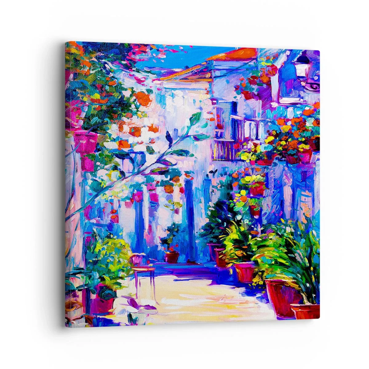 Bild auf Leinwand - Leinwandbild - Impresja - eine italienische Straße - 30x30 cm