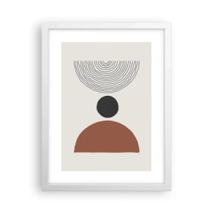 Poster in einem weißen Rahmen - Das Zentrum der Aufmerksamkeit - 30x40 cm