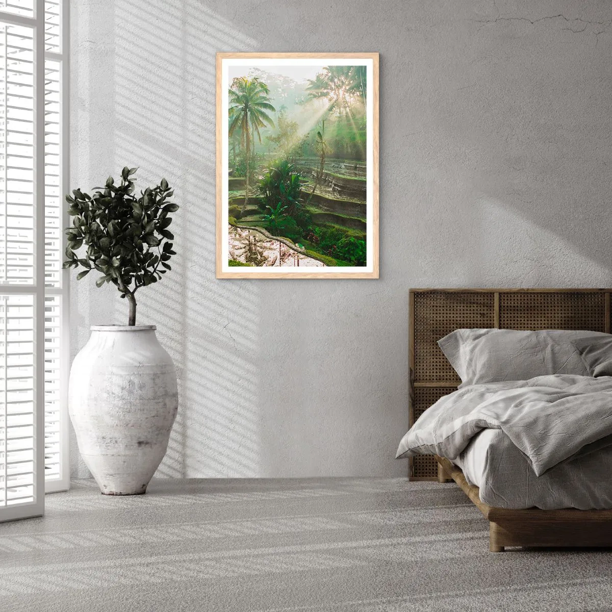 Poster in einem Rahmen aus heller Eiche - In der Sonne aufwachsen - 30x40 cm